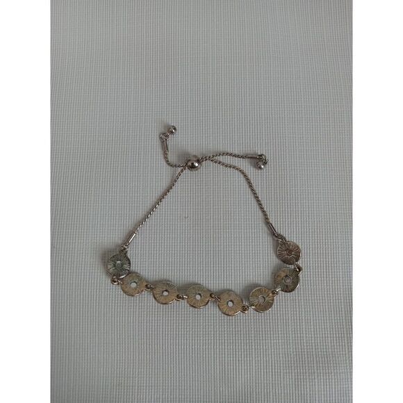 Light Pink Round Rhinestone Encrusted Beads Serpentine Chain Adjustable Bracelet - Picture 6 of 9